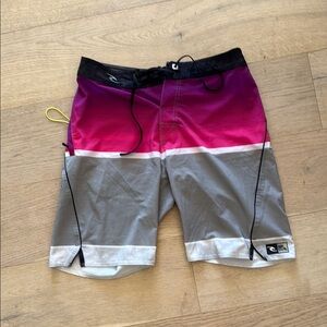 Rip Curl Fuchsia and Gray Surf Board Shorts size 29